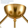Massanielli Brass Globe Sputnik Chandelier Ceiling Light- 3 Light