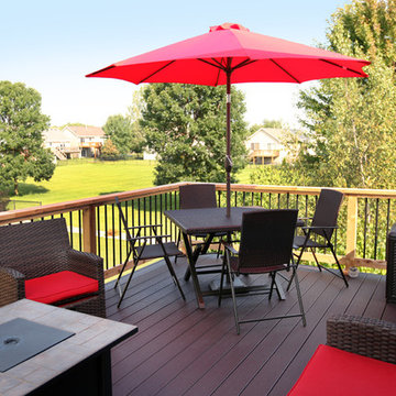 Cedar Deck with Trex Composite Decking