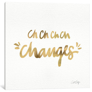 "Changes Gold" Print by Cat Coquillette, 18"x18"x1.5"