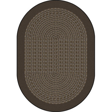 Like Home 3'10" x 5'4" Oval area rug in color Chocolate