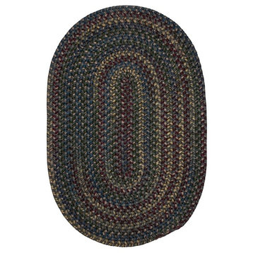 Colonial Mills Midnight MN27 Charcoal Traditional Area Rug, Oval 2'x10'