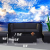 5-Piece Modern Outdoor Wicker Rattan Patio Furniture Sofa Sectional Couch Set