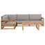 Timor Brown 5-Piece Outdoor Modular Sofa