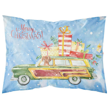 Merry Christmas Vizsla Fabric Standard Pillowcase