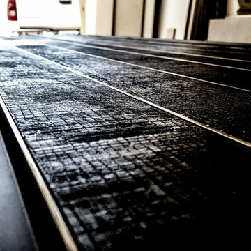 Shou-Sugi-Ban & Black Steel Barn Door