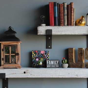 Industrial Reclaimed Barn wood Shelves