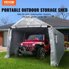 VEVOR Portable Storage Shelter Garage Storage Shed 10x15x8' & Zipper Door