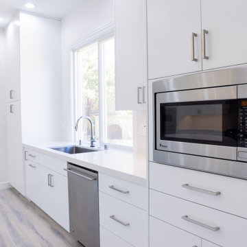 Quartz countertop installation during Walnut Creek kitchen renovation