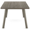 Amisco Horton 72" Dining Table, Greyish-Brown Tfl / Grey Metal