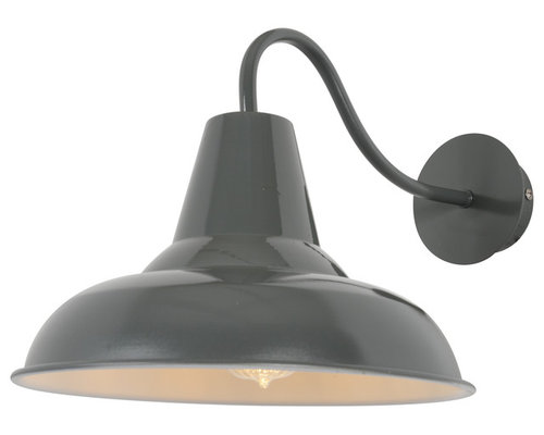 Outdoor Lighting From Litecraft Tees Outdoor Spun Cowl Fisherman Style Wall Light Grey Lights And Sconces