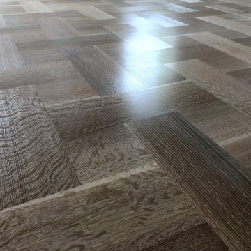 NORTHPORT:  BASKET WEAVE RIFT & QUARTERED WHITE OAK FINISHED WITH WOCA OILS