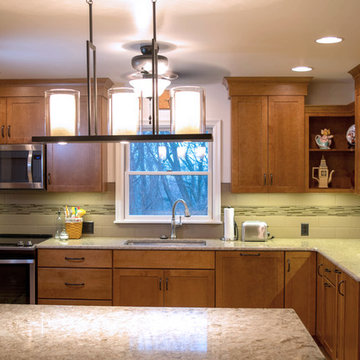 Chestnut Stained Transitional Kitchen Remodel With Adjoining Sunroom (K-93)