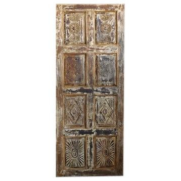 Rustic Barn Door, Sliding Door Panels, Wood, Unique Eclectic decor 80x32
