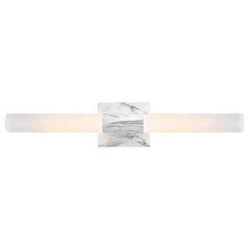 Edinburgh 2-Light White LED Integrated Dimmable Wall Sconce Vanity Light