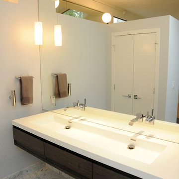 Contemporary Bathroom in Blue and Gray III