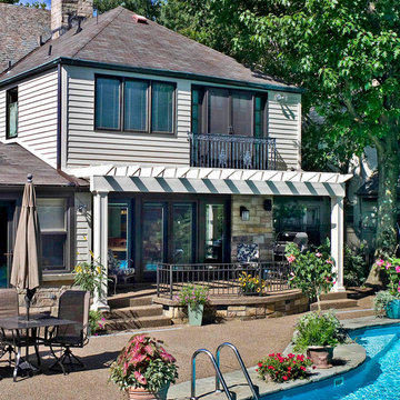 Kitchen makeover with pool patio enhancements in Mt. Lebanon