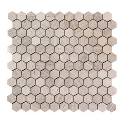 Marble Hex Wooden Grey - Mosaic Tile