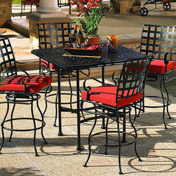 Classico Swivel Counter Stool With Arms - Outdoor Bar Stools And Counter Stools