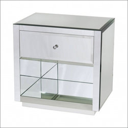 Worlds Away Farah Mirror Nightstand - Nightstands And Bedside Tables