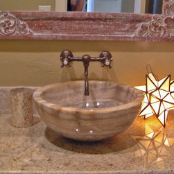 Mixed Gray Onyx Vessel Sinks - Bathroom Sinks