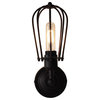 Industrial Iron Cage-Style Shade Wall Sconce Light