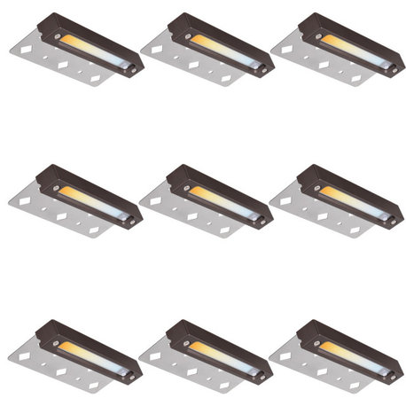 12 Pack 5CCT 7 Inch Retaining Wall Lights, Surface & Recessed Mounted