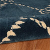 Linon Tripoli Rope Hand Tufted Polyester 2'x3' Rug in Navy