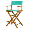 24" Director's Chair With Honey Oak Frame, Teal Canvas