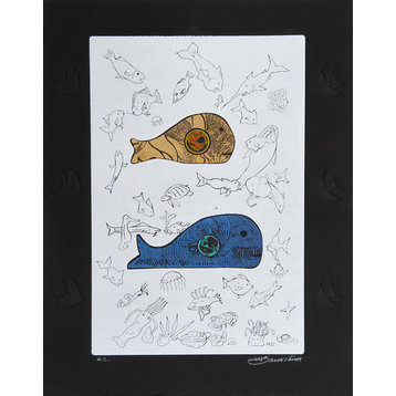 Martin Barooshian, Big Fish Eat Little Fish, I, Intaglio Etching