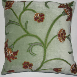Crewel Decorative Pillow - Home Decor