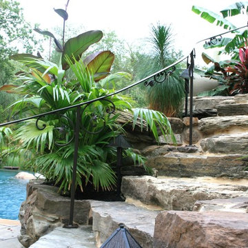 Exterior iron railings