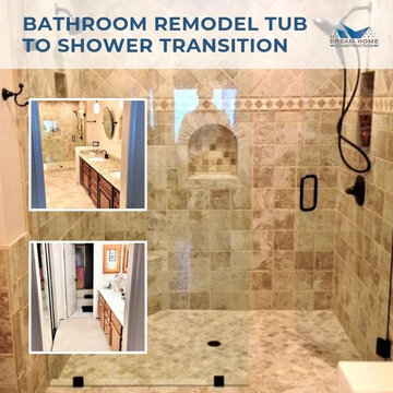 Bathroom Remodel Tub to shower Transition - Seattle, WA