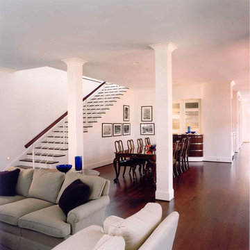 Traditional outside/ California contemporary inside