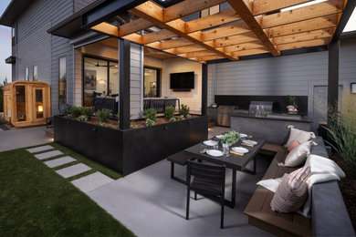 Inspiration for a contemporary patio remodel in Denver