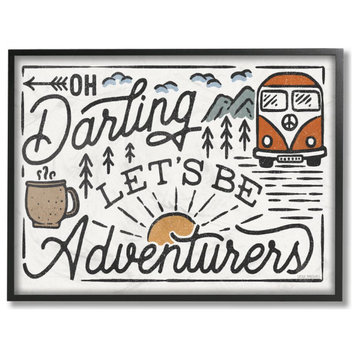 Darling Lets Be Adventurers Quote Fun Whimsical Journey Phrase,1pc, each 11 x 14
