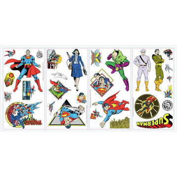 Classic Superman Characters Peel and Stick Wall Decals
