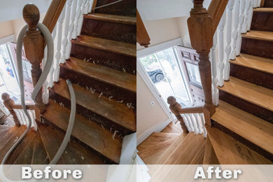 Inspiration for a staircase remodel in Boston