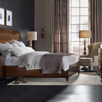 Hooker Furniture Bedroom Skyline King Sleigh Bed with Low Footboard