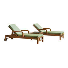 Lodge 3-Piece Sun Lounger and Side Table Set