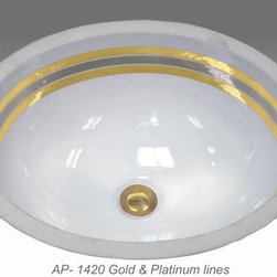 Hand Painted Undermounts by Atlantis Porcelain - Bathroom Sinks