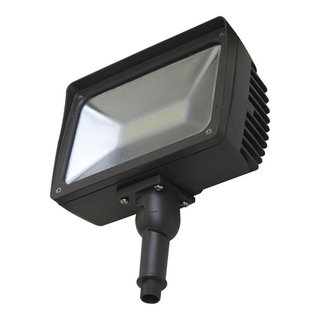 Series-7 Low Voltage Compact 40W LED Landscape Flood Light with 1/2  Threaded Knuckle Mount