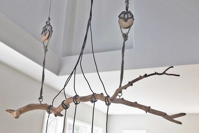 Dining room - industrial dining room idea in Other