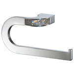Secret Bath - Cecilia Swarovski Crystals, Small Towel Ring, Polished Chrome, Right Hand - Cecilia collection.