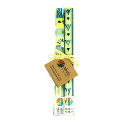 Nobunto - Tall Hand Painted Candles, Pair, Ihlobo Design, Nobunto - Candles