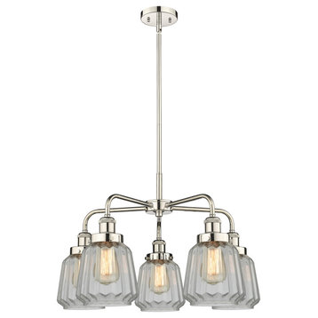 Innovations Chatham 5 24.5" Chandelier Polished Nickel