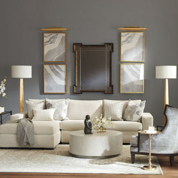 Stormy & Sophisticated Living Room
