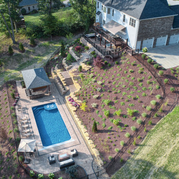 Luxury Backyard Built into a Hillside