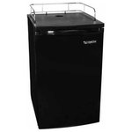EdgeStar - EdgeStar BR2001 20"W Ultra Low Temp Refrigerator for Kegerator - Black - Features: Refrigerator Only: Included in this purchase is a refrigerator which can be used with existing kegerator hardware and components -- for a unit with all such hardware included, see KC2000BL or KC2000SS Temperature Range: Keep beverages cool from the low 30&#39;s to the mid 40&#39;s Stainless Steel Door: This sturdy door looks great and will hold up over the life of the unit (included on SS model only) Ample Capacity: Store up to a half shell Sankey standard keg Easy Mobility: Included casters make this unit easy to relocate Note that this unit will not support the use of Coors or Miller rubberized kegs or other oversized kegs Manufacturer Warranty: 1 Year Parts, 90 Day Labor Specifications: Accepts Custom Panels: No Depth: 25-11/16" Door Alarm: No Door Lock: No Height: 33-1/8" Installation Type: Free Standing Leveling Legs: No Number Of Shelves: 2 Reversible Door: Yes Shelf Material: Wire Width: 20-3/16" With Casters: Yes Dimensional Drawing:
