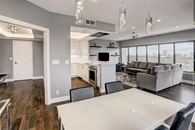 Inspiration for a modern family room remodel in Houston