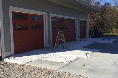 Before & After Garage Door Painting in Steger, IL
